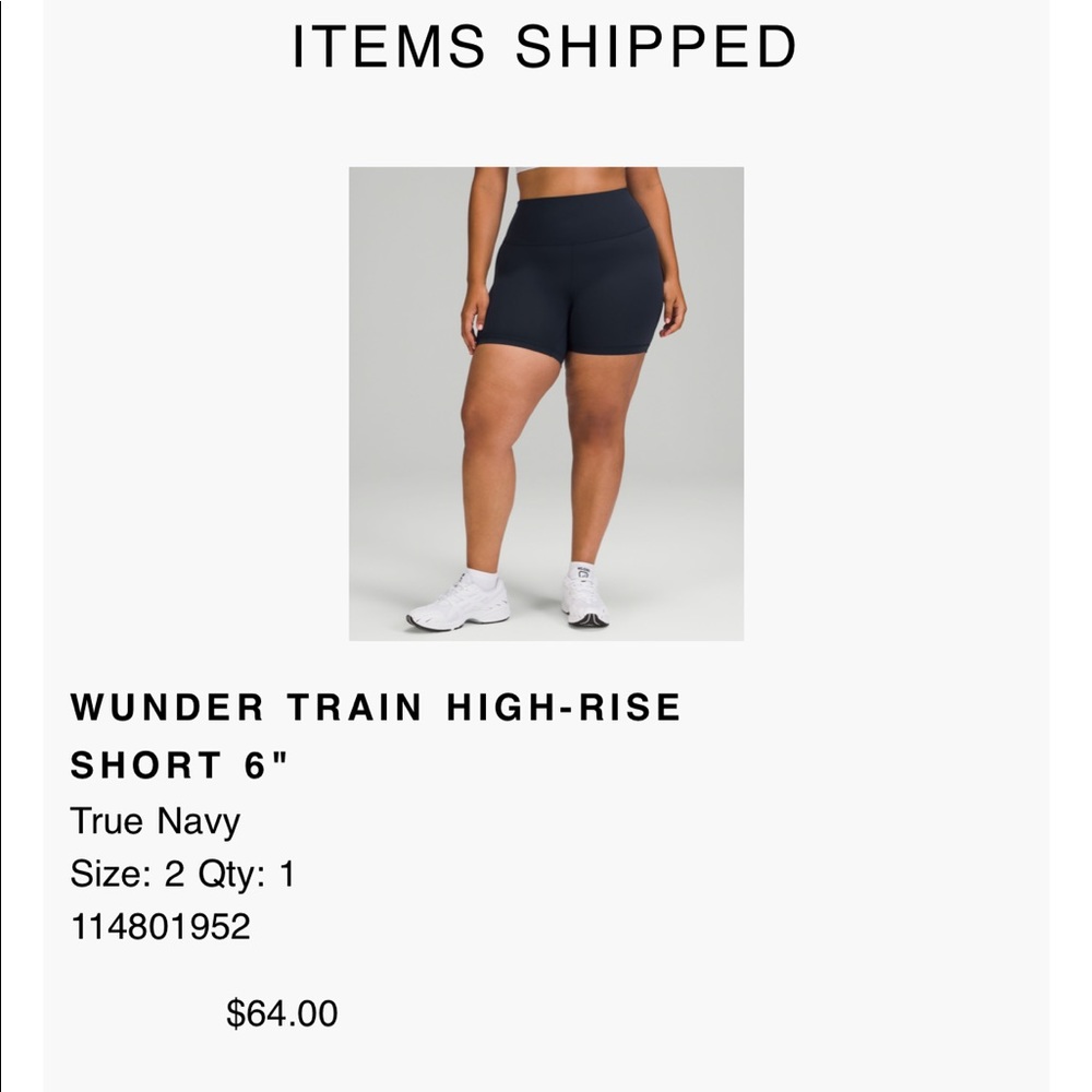 Lululemon, Wunder Train High-Rise Short 6’ - Picture 3 of 5